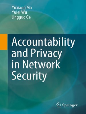 cover image of Accountability and Privacy in Network Security
